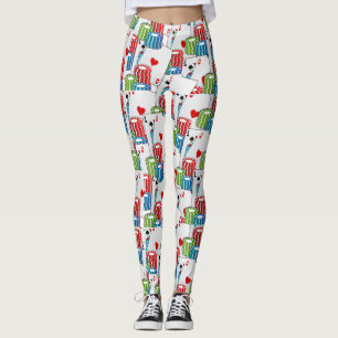 Las Vegas Casino Kaart Spel Blackjack Poker Leggings