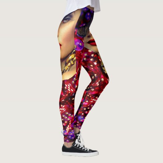 Las Vegas Casino Lady Luck met Dice Leggings (Rechts)