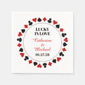 Las Vegas Casino Lucky In Liefde Bruiloft Servet (Voorkant)