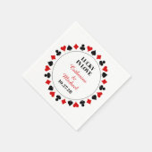 Las Vegas Casino Lucky In Liefde Bruiloft Servet (Hoek)