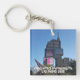 Las Vegas Casino Meisjesuitje Feest Foto En Naam Sleutelhanger