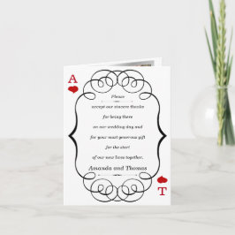 Las Vegas Casino Modern Chic Foto HARTELIJK DANK Bedankkaart