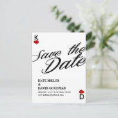 Las Vegas Casino Modern Chic Sla de datum op Aankondigingskaart (Staand voorkant)