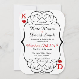 Las Vegas Casino Modern Chique Foto Bruiloft Uitno Kaart