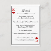 Las Vegas Casino Moderne Chique Bruiloft Informati Informatiekaartje (Voorkant)