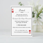 Las Vegas Casino Moderne Chique Bruiloft Informati Informatiekaartje (Staand voorkant)