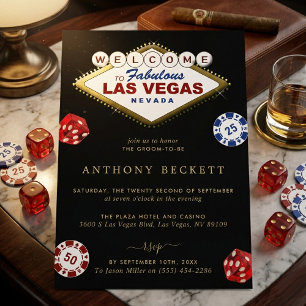 Las Vegas Casino Nacht Bachelorfeest Kaart