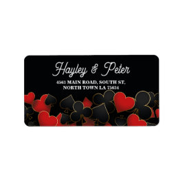 Las Vegas Casino Nacht Party Adres Label Sticker