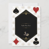 Las Vegas Casino Nacht Poker Vrouw 60e Verjaardag Kaart (Achterkant)