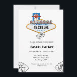 Las Vegas Casino Nacht Vrijgezellenfeest Kaart<br><div class="desc">Casino nacht vrijgezellenfeest uitnodiging met Las Vegas teken,  dobbelstenen en kaarten.</div>
