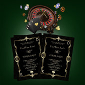 Las Vegas Casino Night Poker Bash Man Birthday Kaart