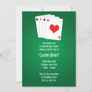 Las Vegas Casino Night Prom Formele Uitnodiging