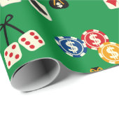 Las Vegas Casino Pattern Cadeaupapier (Rol Hoek)