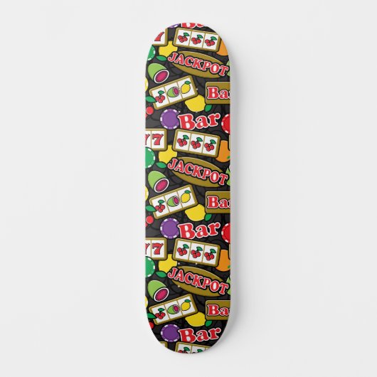 Las Vegas Casino Pattern Persoonlijk Skateboard (Voorkant)