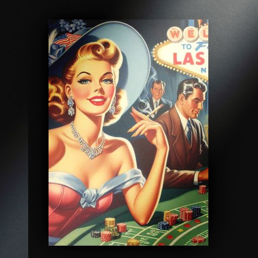  Las Vegas Casino Pin Up Briefkaart