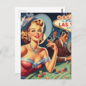  Las Vegas Casino Pin Up Briefkaart (Voorkant / Achterkant)