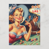  Las Vegas Casino Pin Up Briefkaart (Voorkant)