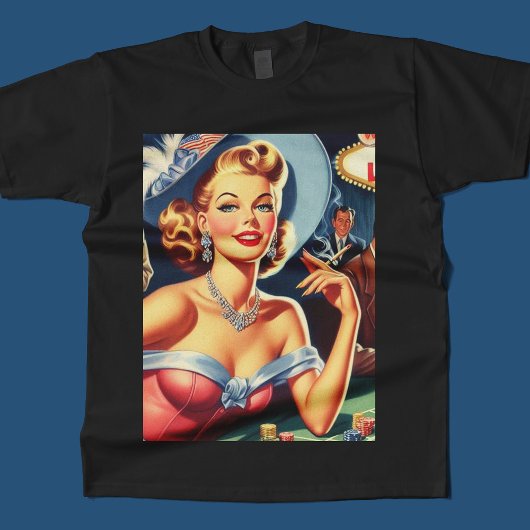  Las Vegas Casino Pin Up T-shirt