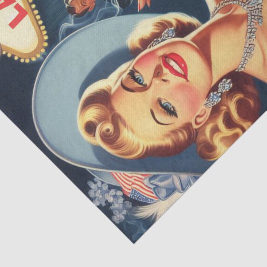 Las Vegas Casino Pin Up Tissuepapier (Detail)