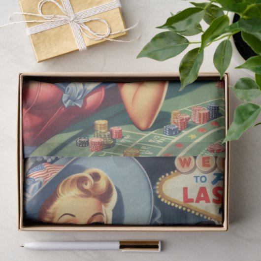  Las Vegas Casino Pin Up Tissuepapier (Geschenk)