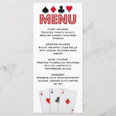 Las Vegas Casino Poker Bruiloft Menu (Voorkant)