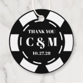 Las Vegas Casino Poker Chip Bruiloft Dank u Bedankjes Labels (Achterkant)