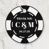 Las Vegas Casino Poker Chip Bruiloft Dank u Bedankjes Labels (Voorkant)