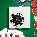Las Vegas Casino Poker Chip Bruiloft Dank u Bedankjes Labels<br><div class="desc">Poker chip bruiloft briefpapier is een unieke en creatieve manier om een vleugje plezier toe te voegen aan uw bruiloft uitnodigingen. Deze op maat gemaakte huwelijksgunst labels kunnen worden gepersonaliseerd met jouw naam initialen en trouwdatum.</div>