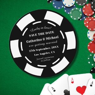 Las Vegas Casino Poker Chip Bruiloft Save The Date