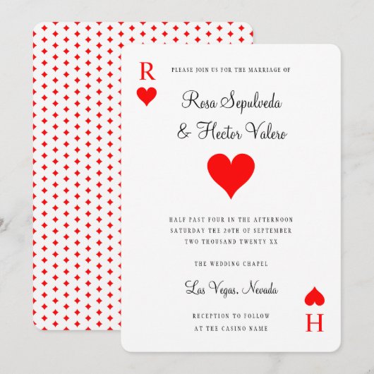 Las Vegas Casino Poker-spelkaart Kaart (Voorkant / Achterkant)