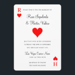 Las Vegas Casino Poker-spelkaart Kaart<br><div class="desc">Ontworpen als een hartenspel met bride- en bruinkoolbriden initialen. Ideaal voor een casino,  pokerthema of Las Vegas bruiloft. De de stijltekst van de terugkeer geeft het een heupfslag. Overeenkomende RSVP-kaart:</div>