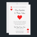 Las Vegas Casino Poker-spelkaart Kaart<br><div class="desc">Ontworpen als een hartenspel met bride- en bruinkoolbriden initialen. Ideaal voor een casino,  pokerthema of Las Vegas bruiloft. De de stijltekst van de terugkeer geeft het een heupfslag. Overeenkomende RSVP-kaart:</div>
