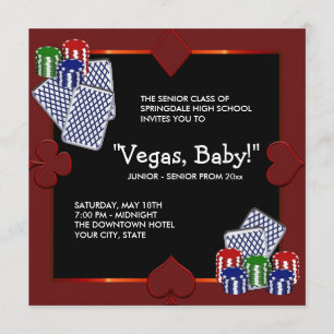 Las Vegas Casino Prom-uitnodigingen Kaart