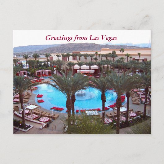 Las Vegas Casino Resort Pool Briefkaart (Voorkant)