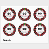 Las Vegas Casino Roulette Wiel Dank u Ronde Sticker (Vel)