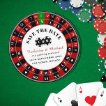 Las Vegas Casino Roulette Wiel Save The Date<br><div class="desc">Las Vegas staat bekend om zijn glamoureuze en extravagante levensstijl, en wat is een betere manier om de essentie vast te leggen dan het te integreren in een huwelijksthema? Een populaire keuze onder Las Vegas casino thema bruiloft design is een roulette wiel ontwerp. Het roulettewiel is niet alleen een symbool...</div>