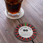 Las Vegas Casino Roulette Wiel Save The Date Ronde Kartonnen Onderzetter<br><div class="desc">Las Vegas staat bekend om zijn glamoureuze en extravagante levensstijl, en wat is een betere manier om de essentie vast te leggen dan het te integreren in een huwelijksthema? Een populaire keuze onder Las Vegas casino thema bruiloft design is een roulette wiel ontwerp. Het roulettewiel is niet alleen een symbool...</div>