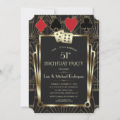 Las Vegas Casino Royale Art Deco 51ste verjaardag Kaart (Voorkant)