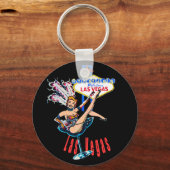 Las Vegas Casino Showgirl Sleutelhanger (Voorkant)