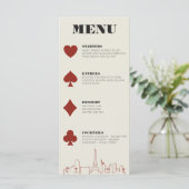 Las Vegas Casino Skyline bruiloft receptie Menu (Staand voorkant)