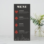 Las Vegas Casino Skyline bruiloft receptie Menu (Staand voorkant)