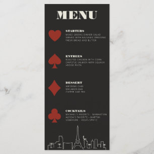 Las Vegas Casino Skyline bruiloft receptie Menu