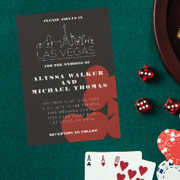 Las Vegas Casino Skyline Huwelijksuitnodiging Kaart
