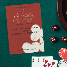Las Vegas Casino Skyline Huwelijksuitnodiging Kaart