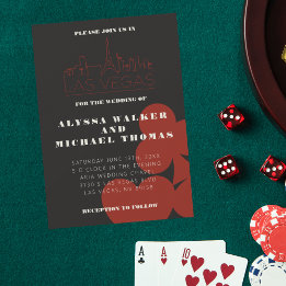 Las Vegas Casino Skyline Huwelijksuitnodiging Kaart