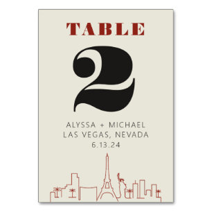 Las Vegas Casino Skyline Wedding Kaart