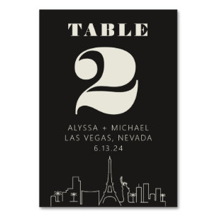 Las Vegas Casino Skyline Wedding Kaart