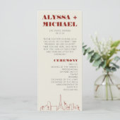 Las Vegas Casino Skyline Wedding Programma (Staand voorkant)
