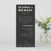Las Vegas Casino Skyline Wedding Programma (Staand voorkant)
