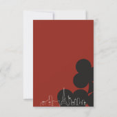 Las Vegas Casino Skyline Wedding RSVP Kaarten (Achterkant)
